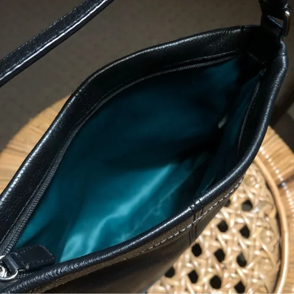 Coach Black Pebbled Leather Hobo Shoulder Bag - Picture 10 of 14